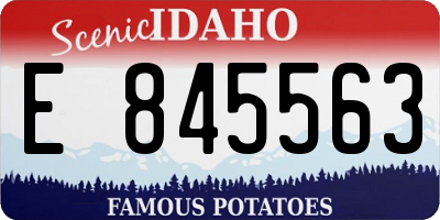 ID license plate E845563