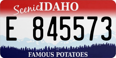 ID license plate E845573