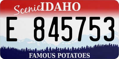 ID license plate E845753