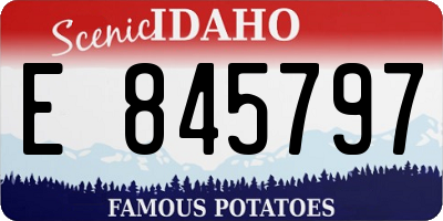 ID license plate E845797