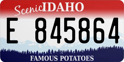 ID license plate E845864