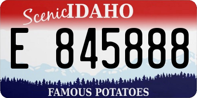 ID license plate E845888