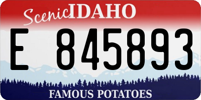 ID license plate E845893