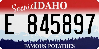 ID license plate E845897
