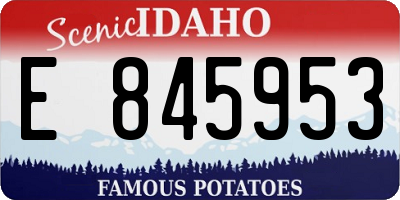 ID license plate E845953