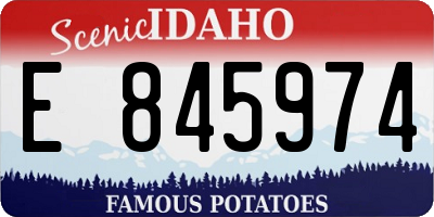 ID license plate E845974