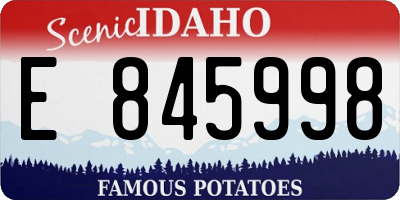ID license plate E845998