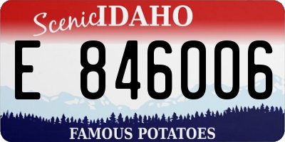 ID license plate E846006