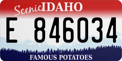 ID license plate E846034