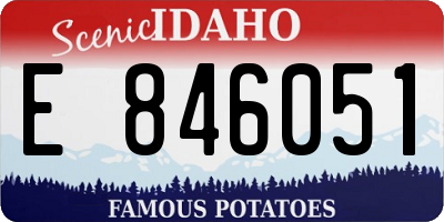 ID license plate E846051