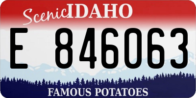 ID license plate E846063