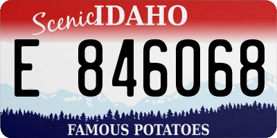 ID license plate E846068