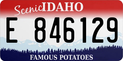 ID license plate E846129