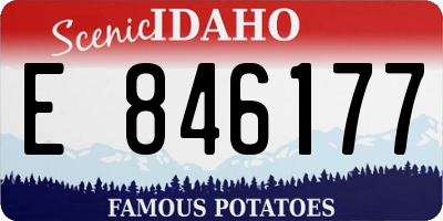 ID license plate E846177