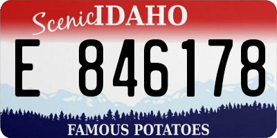 ID license plate E846178