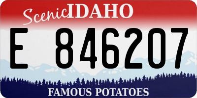 ID license plate E846207