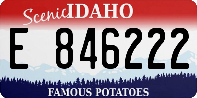 ID license plate E846222