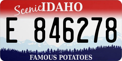 ID license plate E846278