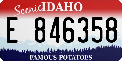 ID license plate E846358