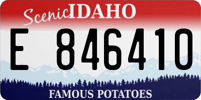 ID license plate E846410