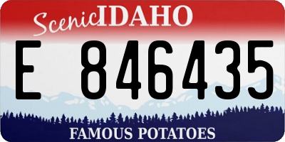 ID license plate E846435