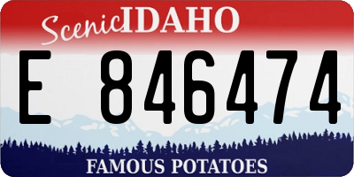 ID license plate E846474