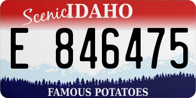 ID license plate E846475
