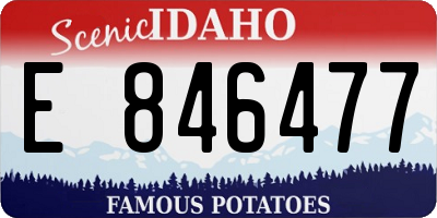 ID license plate E846477