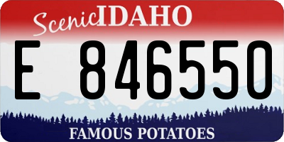 ID license plate E846550
