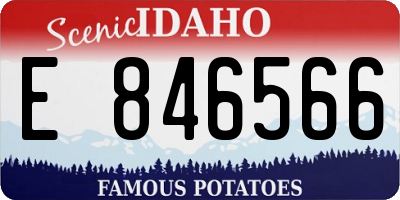 ID license plate E846566