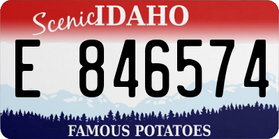 ID license plate E846574