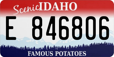 ID license plate E846806