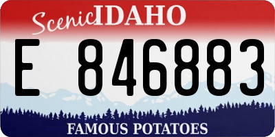 ID license plate E846883