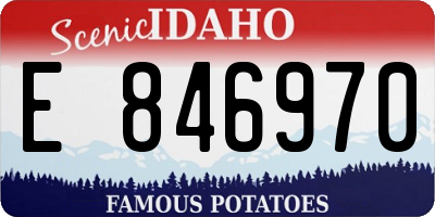 ID license plate E846970