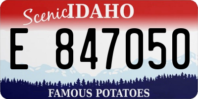 ID license plate E847050