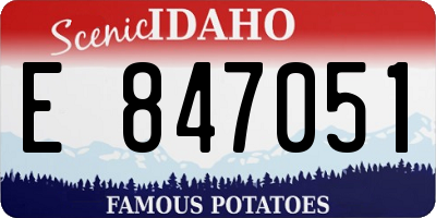 ID license plate E847051