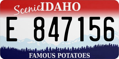 ID license plate E847156
