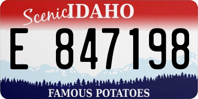 ID license plate E847198