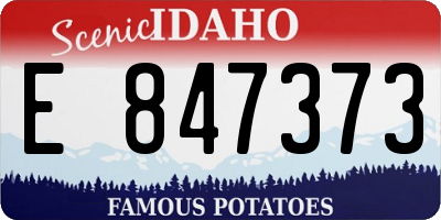 ID license plate E847373