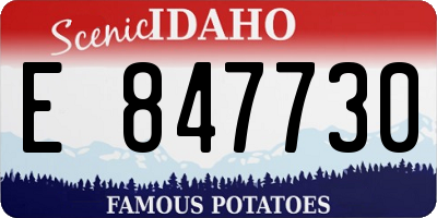 ID license plate E847730