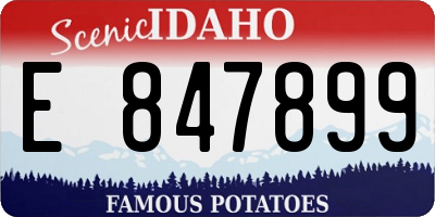 ID license plate E847899