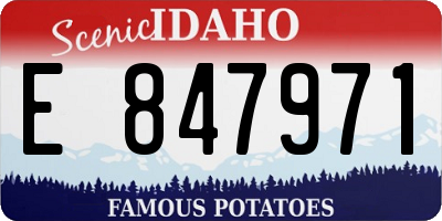 ID license plate E847971