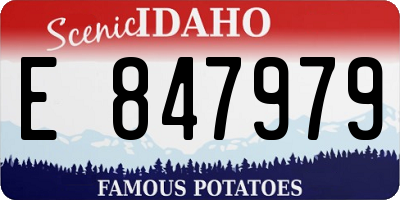 ID license plate E847979