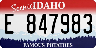 ID license plate E847983