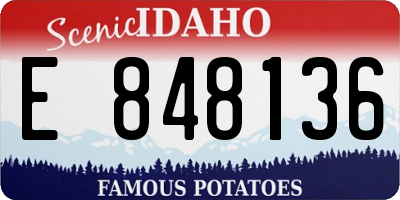 ID license plate E848136