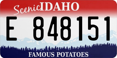 ID license plate E848151
