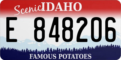 ID license plate E848206
