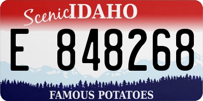 ID license plate E848268