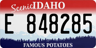 ID license plate E848285