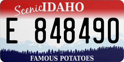 ID license plate E848490
